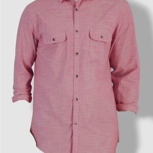 Alfani Men's Casual Pink Button-Down Long Sleeve Shirt